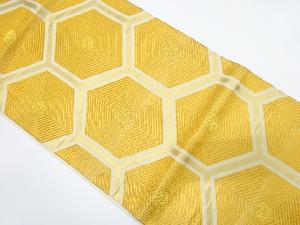 アンティーク　重ね亀甲模様織り出し袋帯（着用可）